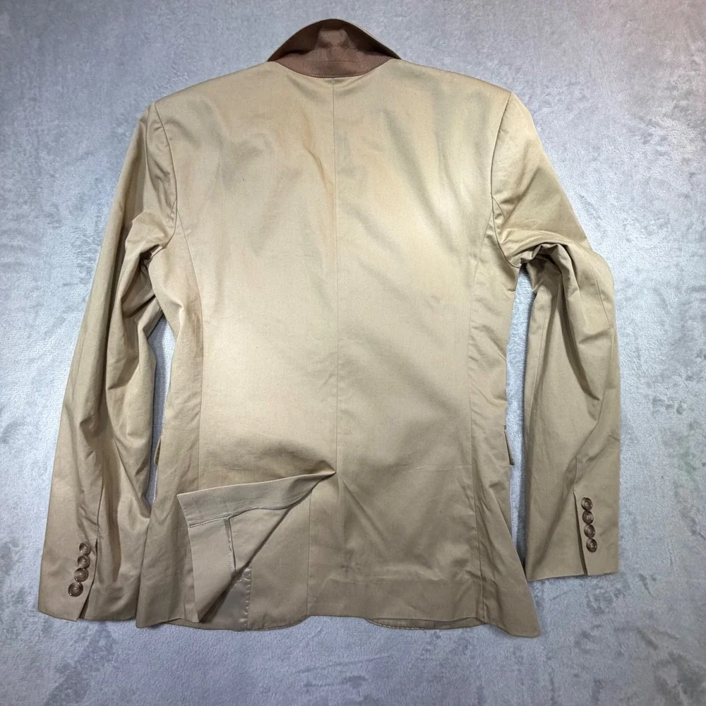 Crewcuts Ludlow Blazer Size 16 Tan Khaki luxury Larusmiani Italian Cotton Jacket